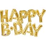 Amscan Фолиев балон HAPPY B-DAY златен