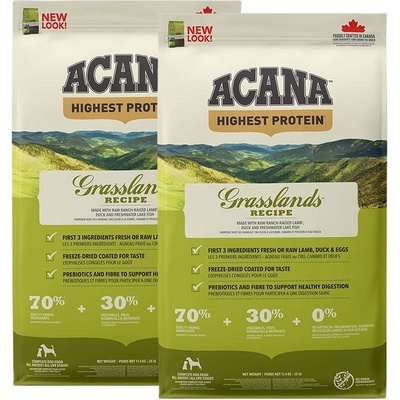ACANA Grasslands Recipe 2 x 11, 4кг
