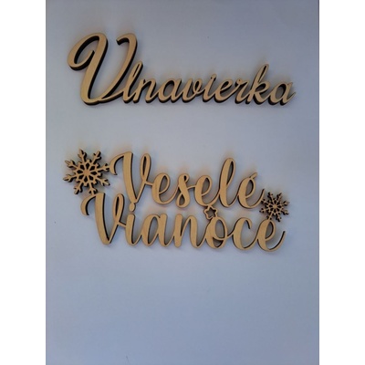 Drevený vyrez veselé vianoce 17*7cm