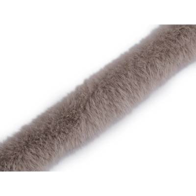 Dekorační kožešina šíře 3 cm, délka 100 cm - světle béžová