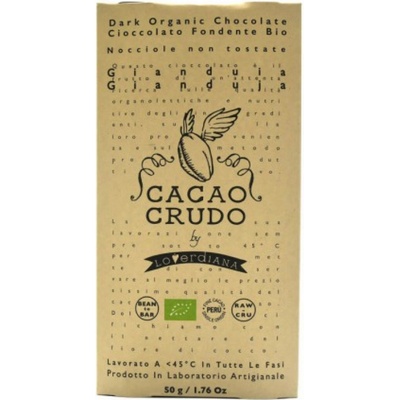 Cacao Crudo Raw Hořká čokoláda Gianduja Bio 50 g