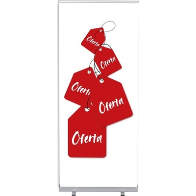 Jansen Display Set Roll-baneru Budget s vytištěným motivem, Výprodej, španělsky, 870 x 2080 mm