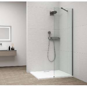 POLYSAN Esca - Душ стена Walk-In 60x210 см, Antidrop, прозрачно стъкло/gun metal ES1060-11 (ES1060-11)