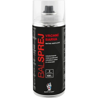 Balsprej vrchná univerzálna akrylová farba 400 ml RAL 9010 biela mat