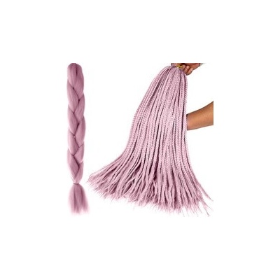 Vlasy Kanelové syntetické Copánky ombre Růžová