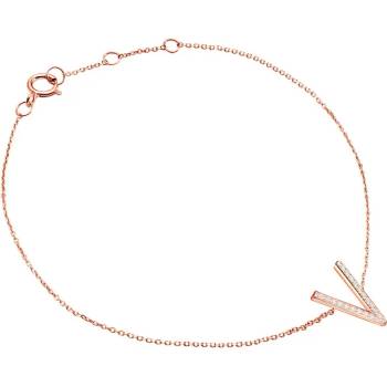 Image 1 of SAVICKI Гривна Letter V: розово злато. диаманти