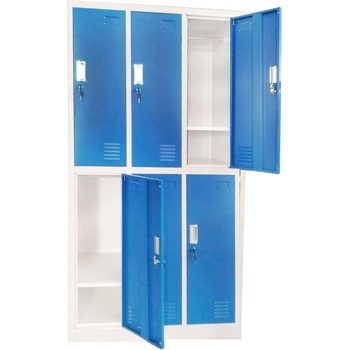 RFG Гардероб RFG, метален, троен, с шест клетки, 90 x 45 x 185 c (4035180054)