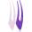 Janeke Hair Clip фиби за коса Purple 2x15 см