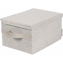 Bigso Box of Sweden úložný box s vekom 35 x 19 x 26 béžový