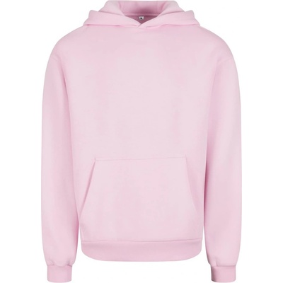 Build your Brand Hebká pánska mikina cez hlavu Fluffy Jemne ružová