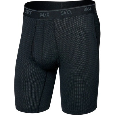 Saxx Мъжко синтетично термобельо Saxx Quest Quick-Dry Mesh Long Boxer Brief Fly Synthetic base layer - Black - размер XXL (014-2577-0115)