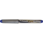 Pilot писалка V-Pen сребърна с капачка синя (SVP-4M-L)