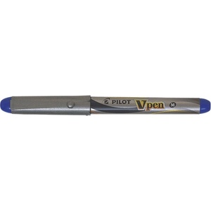 Pilot писалка V-Pen сребърна с капачка синя (SVP-4M-L)
