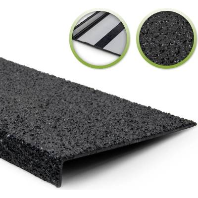 Protiskluzový nášlapný profil GFK, černý, šířka 1000 mm, samolepicí