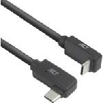 ACT Кабел USB-C - USB-C, 10Gbps, 60W, 1 m, конектори 90° left/right, up/down angled (EWENT-ACT-CAB-AC7481) - cybertrade