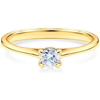Savicki Zásnubný prsteň žlté zlato diamant ZS15 Z