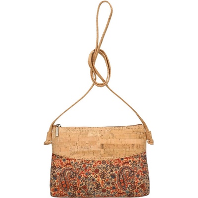 Made in Portugal Korková ľahká crossbody dámska kabelka MSR17 červená