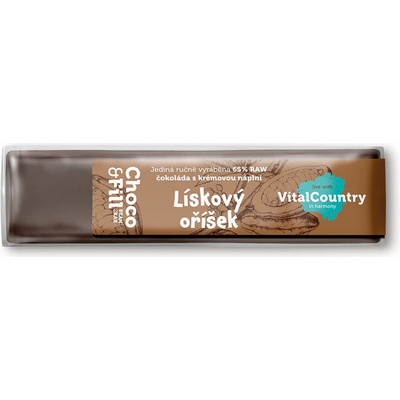 Choco & Fill plněná čokoláda 65 % Lískový oříšek 30 g