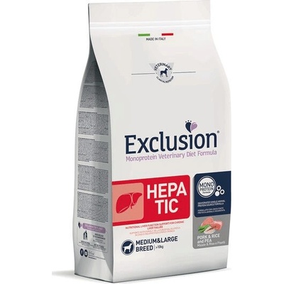 Exclusion Monoprotein Vet Diet Hepatic Medium & Large Breed >10 kg vepřové maso rýže a hrášek 2 kg