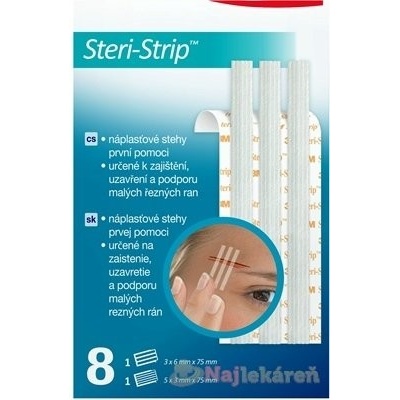 3M SPOFAPLAST č.801 Steri-Strip 8 ks