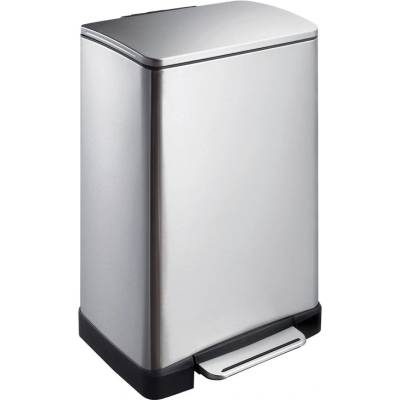 EKO-Europe Кош за отпадъци EKO Europe - E-Cube, 40 l, хром мат (EKO 926840 - MATT S/S)
