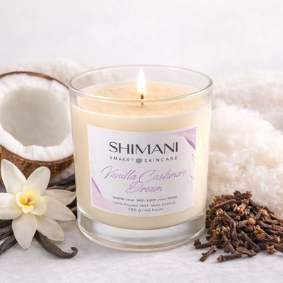 SHIMANI Луксозна ароматна свещ Ванилия SHIMANI Vanilla Cashmere Dream (7628)