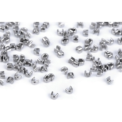 Koncovka na spirálový a kovový zip No 3; 5; 8; 10 horní, malé, 1 (3 mm) nikl