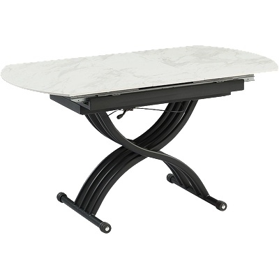 Carmen Разтегателна маса с повдигащ механизъм lesko - бяла