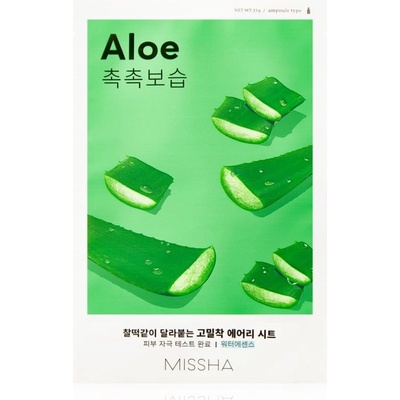 Missha Airy Fit Sheet Mask Aloe plátýnková maska s výtažkem aloe vera 19 g – Zbozi.Blesk.cz