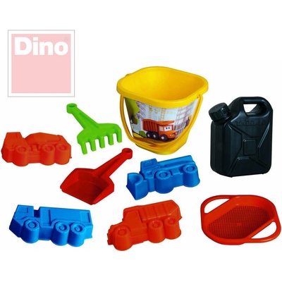 Dino Tatra velký set 9ks na písek kyblík s kanystrem a bábovičkami