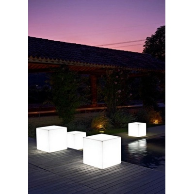 EURO 3 PLAST Svítící sedačka KUBE SGABELLO - 2705, , Rozměry 50 (cm. 50 x 50 x 50 h.), Varianta Outdoor (vnější prostředí)