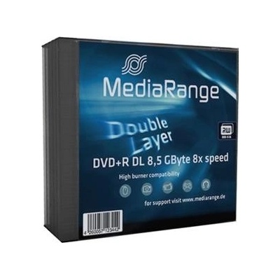 MediaRange DVD+R DL 8,5GB 8x, slimbox, 5ks (MR465)