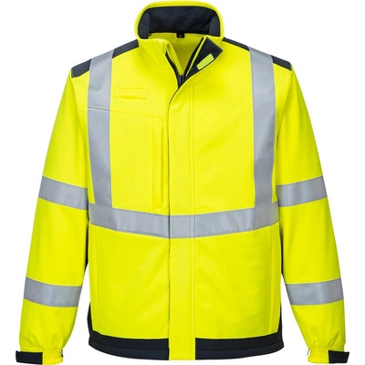 Portwest MV72 MODAFLAME RAIN MULTI NORM ARC softshellová bunda Fluorescenčno žltá Námornícka modrá