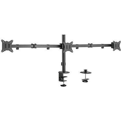 Držák 3 monitorů na stůl GEMBIRD MA-D3-01, naklápěcí, až do 27” a 7kg, černý