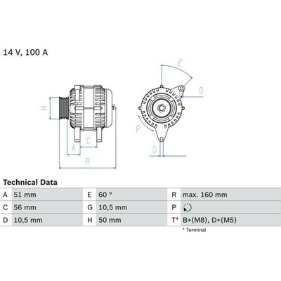generátor BOSCH 0 986 042 750