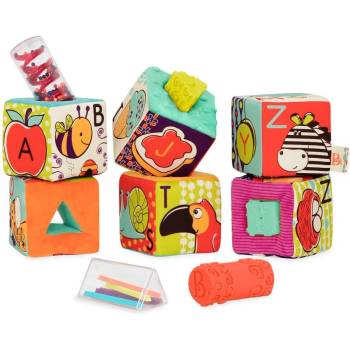 Battat Комплект меки кубчета Battat - aBc Block Party, 6 броя (BTBX1661Z)
