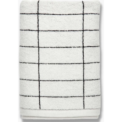 Mette Ditmer Denmark - Tile Stone Bílá bavlněná osuška 70 x 140 cm