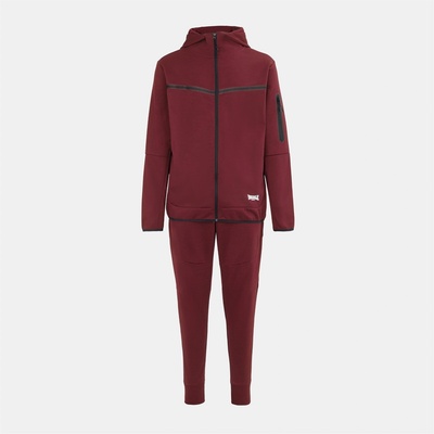 Lonsdale Мъжки анцуг Lonsdale Track Suit Mens - Burgundy
