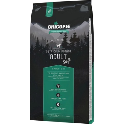 Chicopee Holistic Nature Soft Ostrich & Potato-Храна за кучета, мека гранула с месо от щраус и картофи 2кг