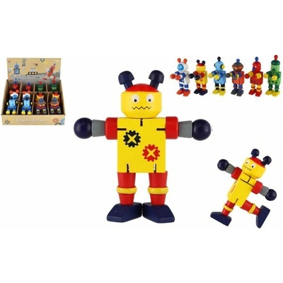 Teddies Robot dřevo 12cm
