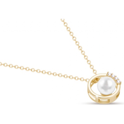 Biju Pozlacený řetízek přívěšek perla 3002002