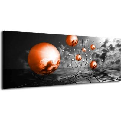 Obraz oranžové koule plátno 1 100x40