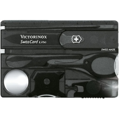 Victorinox Швейцарски джобен нож-карта Victorinox SwissCard Lite - Черен, 13 функции (0.7333.T3)
