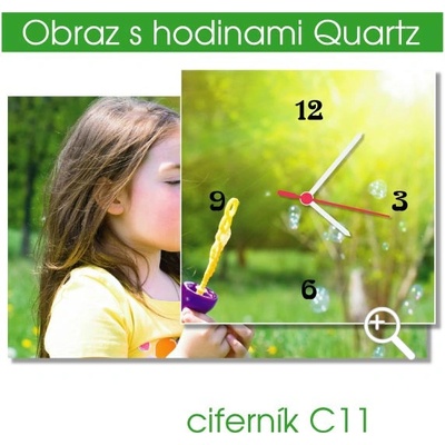 Obraz s hodinami z vlastní fotografie 90 × 60 cm - C11