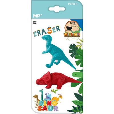 Комплект гумички MP - Dino, 2 броя, синя и червена (PG185-1)