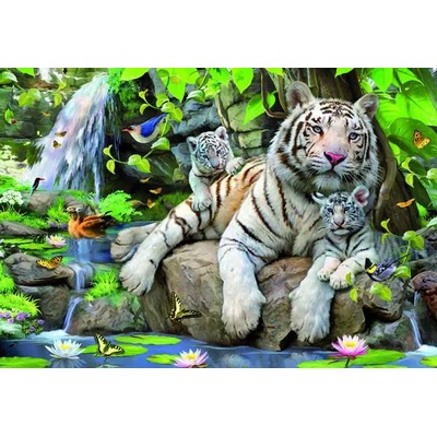 Educa - Puzzle White Tigers of Bengal 2 - 1 000 piese