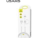 USAMS Кабел USAMS Kabel U31 USB-C/Lightning 60W PD Fast Charge, бял (Usa000532)