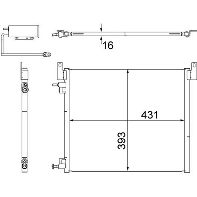 Kondenzátor, klimatizace MAHLE AC 499 000S (AC499000S)