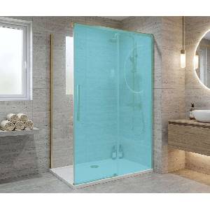 SAPHO Lux - Странична стена 90x200 см, прозрачно стъкло/златисто GU5690G (GU5690G)
