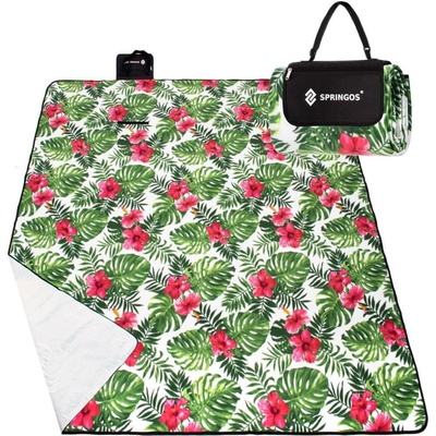 SPRINGOS Pikniková deka 200x160 cm exotické rastliny